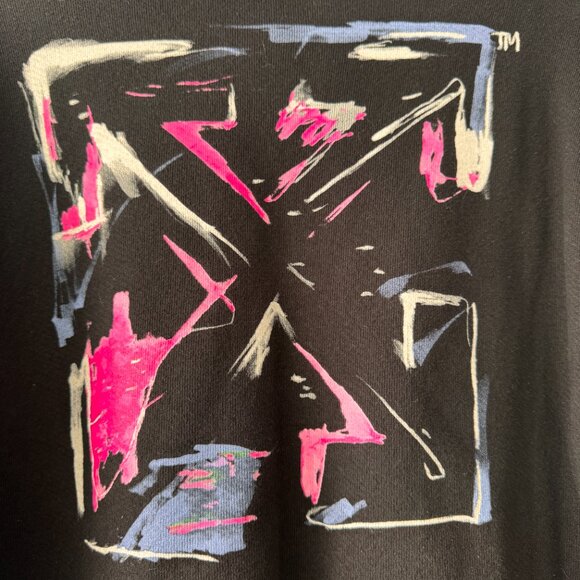Off-White Women's Hotchpotch Painterly Arrow Hoodie, Size M, Black - Picture 3 of 5